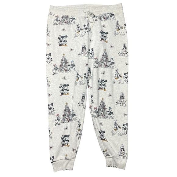 Disney x AE American Eagle Christmas Holiday Print Sweatpants Joggers Size XL - Picture 1 of 4